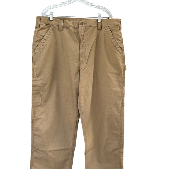 NWT Carhartt Canvas Work Dungarees- Size 40 x 34 - Tan Khaki - Picture 5 of 7
